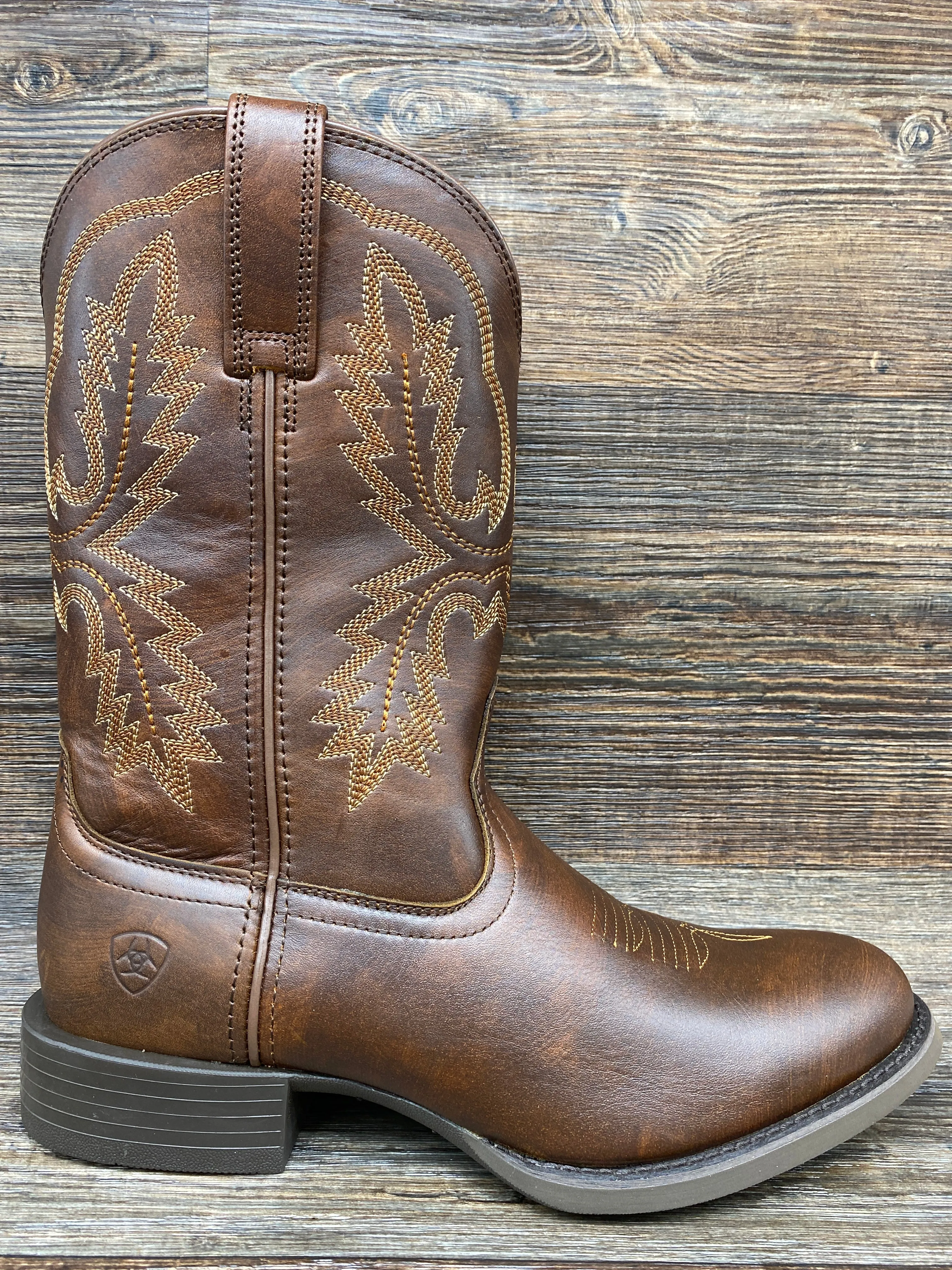 10038347 Men's Sport Stratten Round Toe Western boot by Ariat