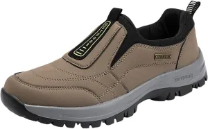 Athletic Fashion Sneakers for Men Comfortable Breathable Stretch Canvas Slip on Sneaker Memory Foam Hiking Shoes