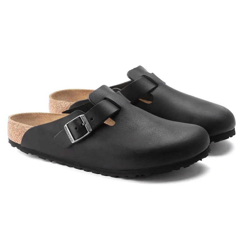 Boston Black Grip Leather