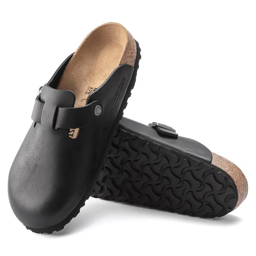Boston Black Grip Leather