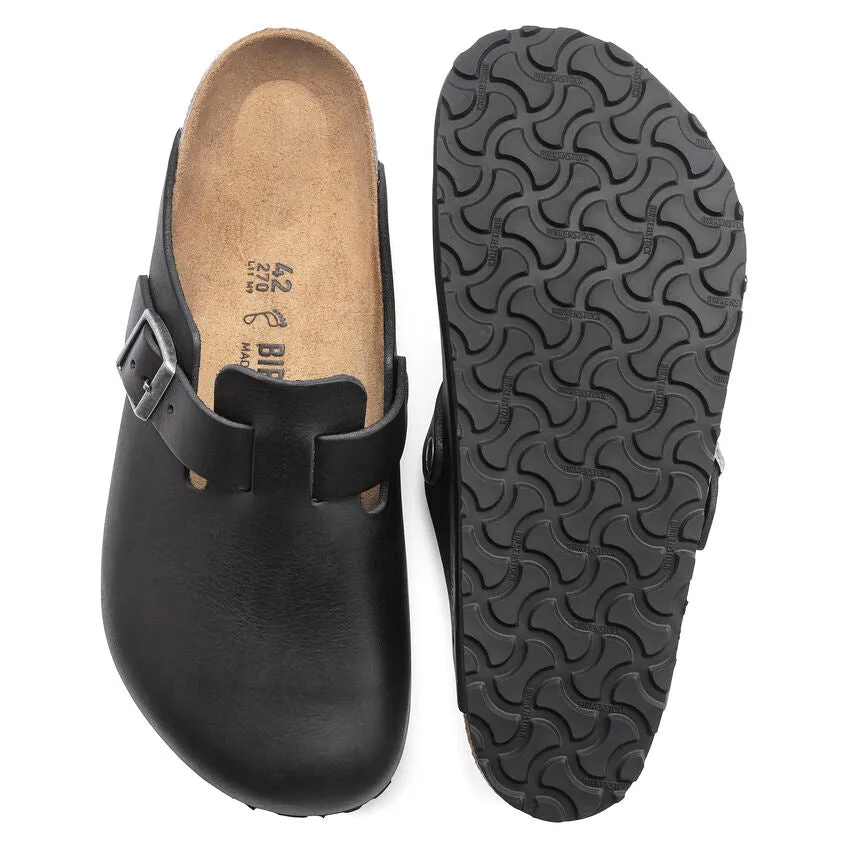 Boston Black Grip Leather