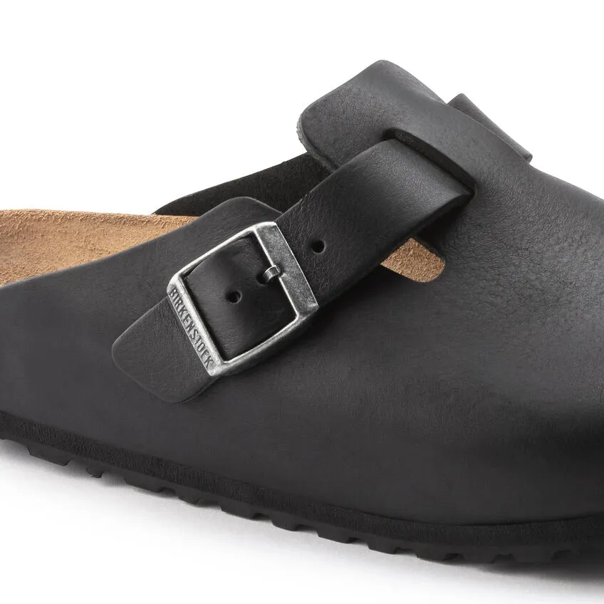 Boston Black Grip Leather