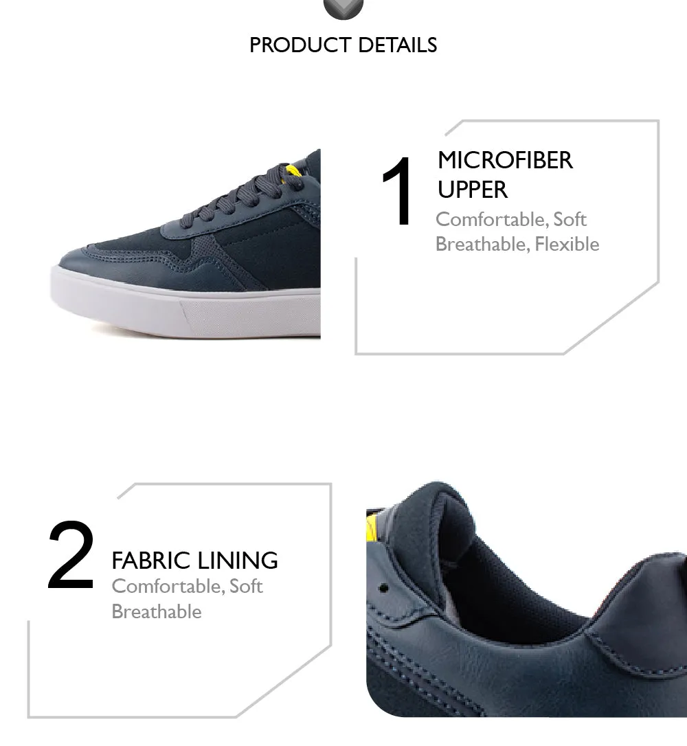 C by camel active Microfiber Classic Sneakers Men Navy ADLEY 822360-MI1CSV-43