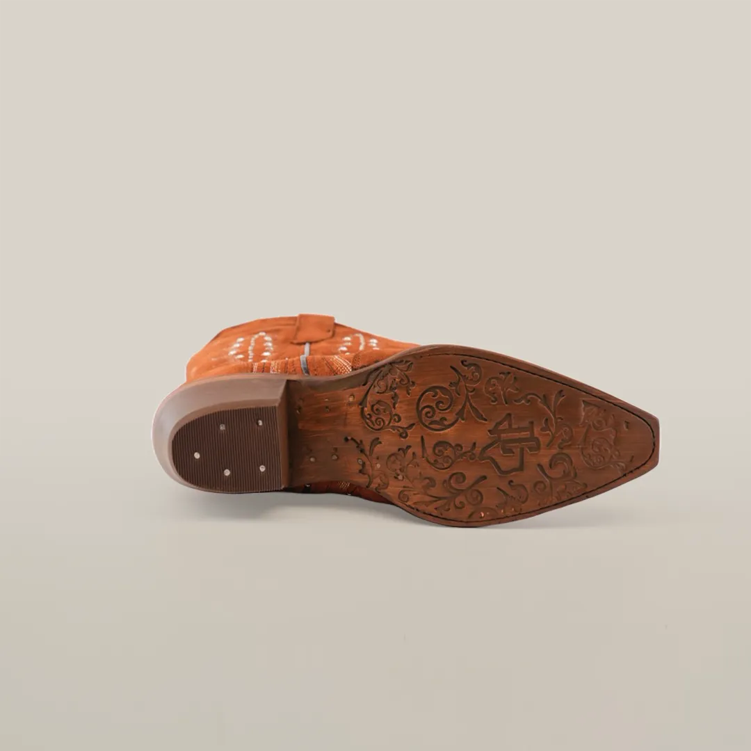 Caroly Brick Suade - Tall Shaft - Snip Toe