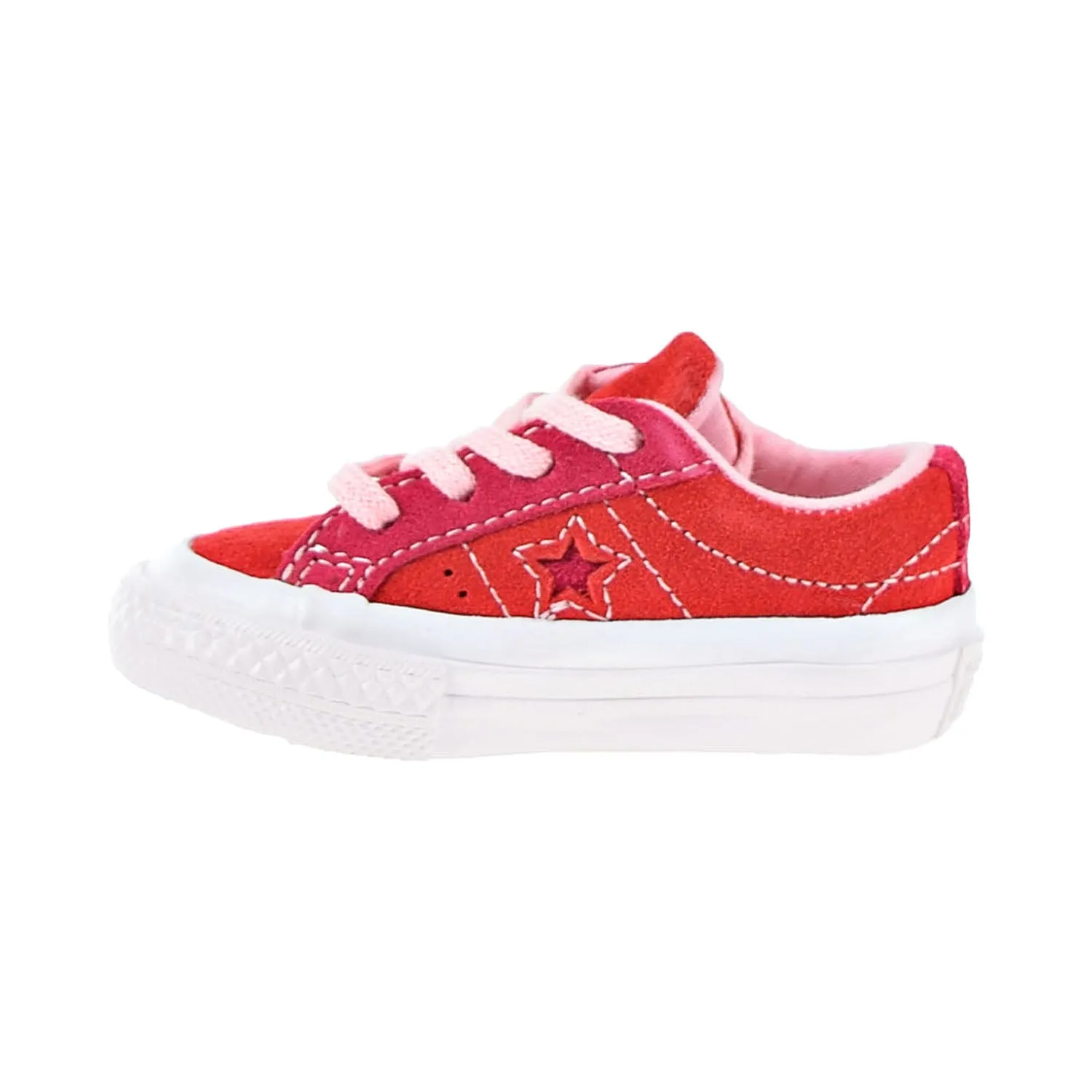 Converse One Star Ox Toddler Shoes Enamel Red-Pink
