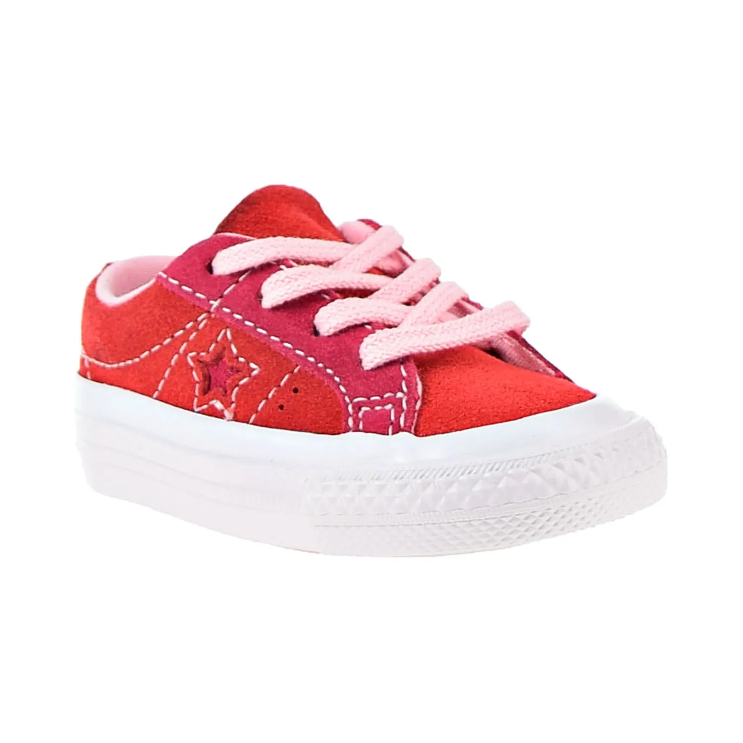 Converse One Star Ox Toddler Shoes Enamel Red-Pink