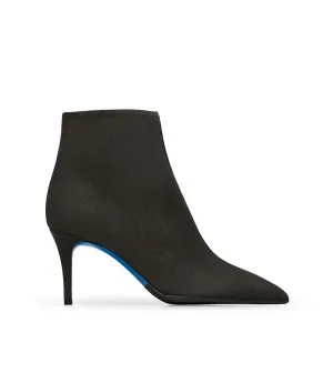 Dark brown suede ankle boots