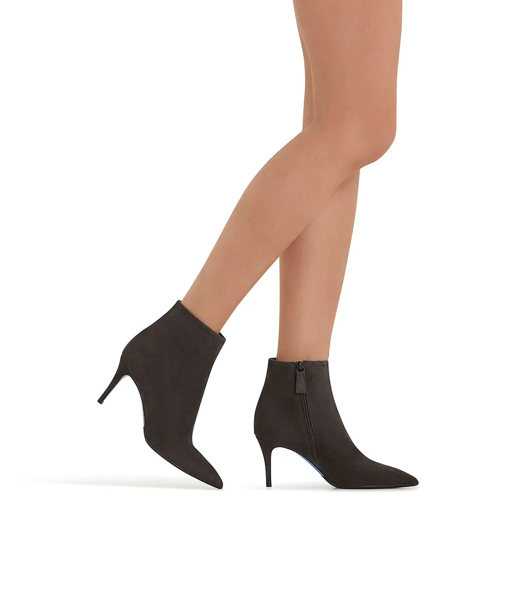 Dark brown suede ankle boots