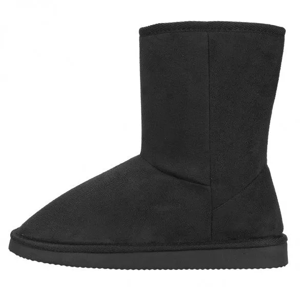Fashion Women Winter Warm Solid Ankle Snow Boot Flat Heel Fleece Lined