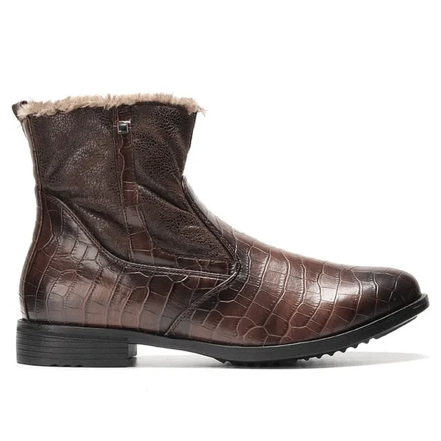 HECRAFTED men winter shoes 2020 warm Comfortable Non-Slip Fashion men winter boots