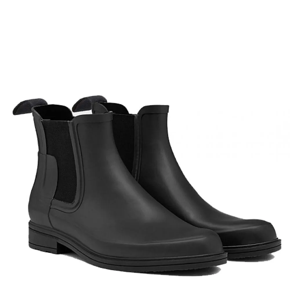 Hunter Men's Original Refined Chelsea Boot in Black
