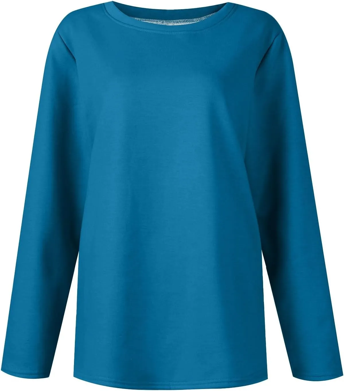 HXHYQKP Fleece Lined Sweatshirt Women's Sherpa Lined Sweatshirt Winter Warm Fleece Crewneck Pullover Loungewear