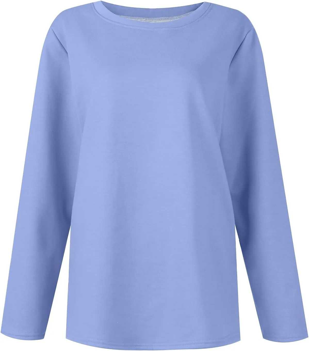 HXHYQKP Fleece Lined Sweatshirt Women's Sherpa Lined Sweatshirt Winter Warm Fleece Crewneck Pullover Loungewear