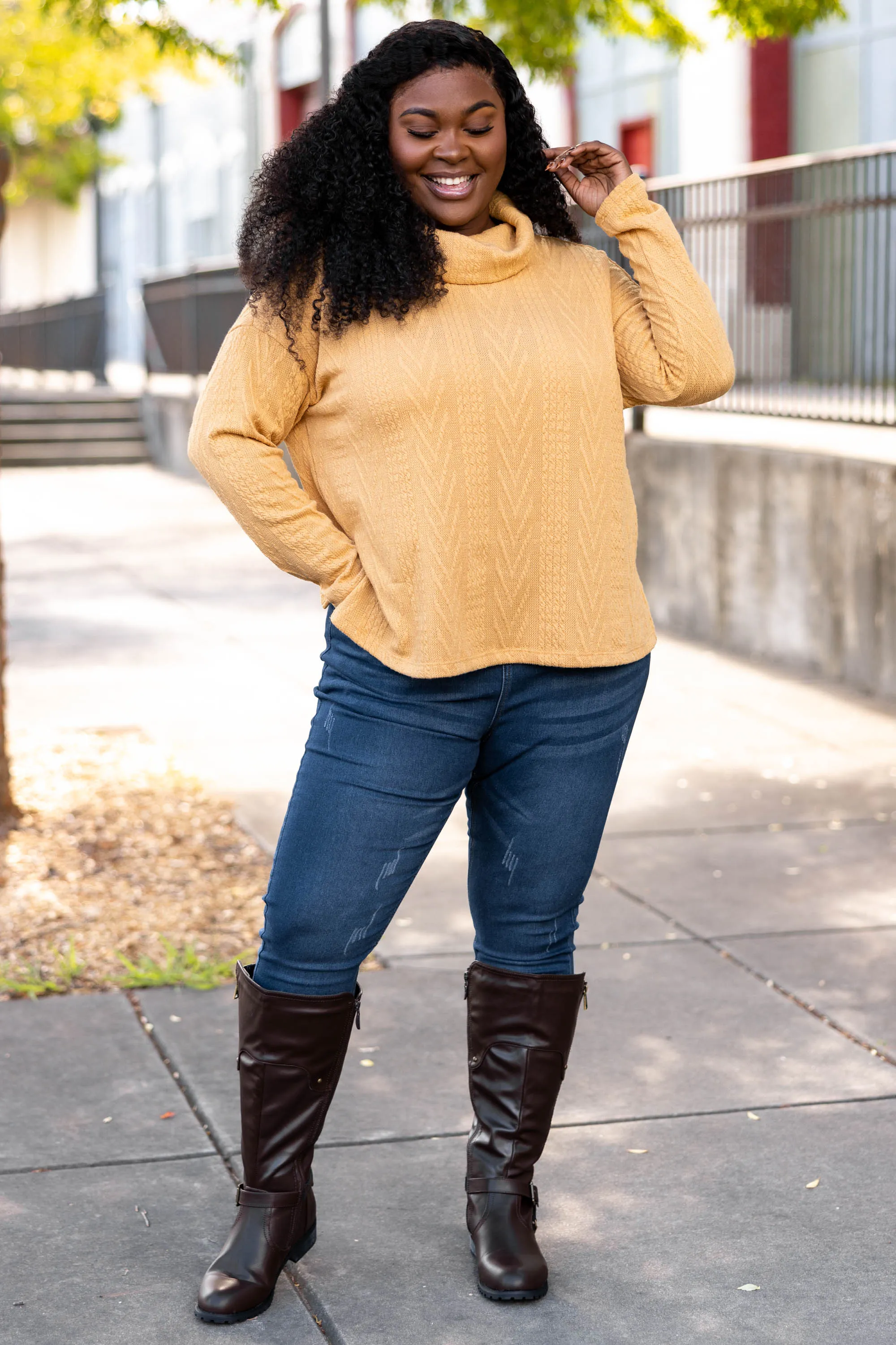 Hypnotized By The Light Top, Mustard