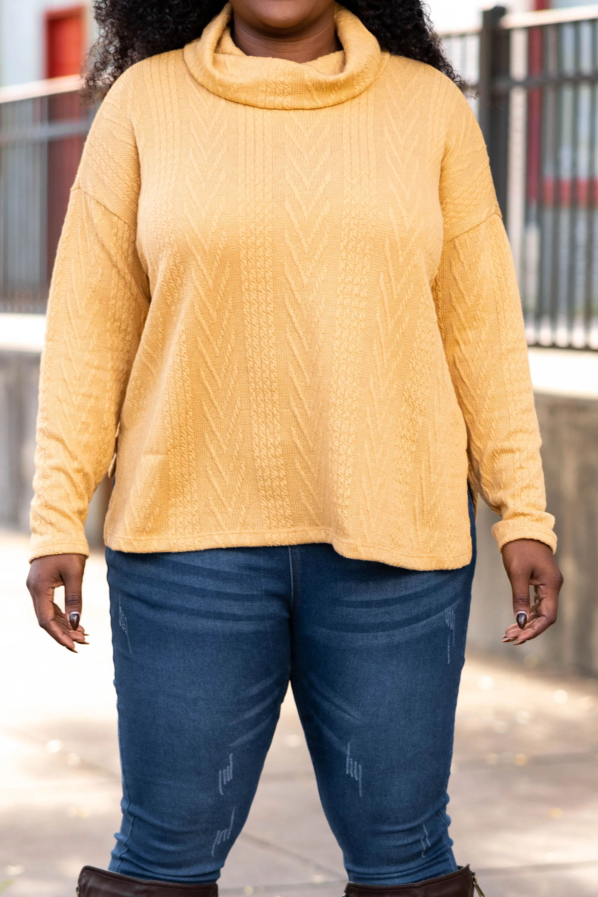 Hypnotized By The Light Top, Mustard