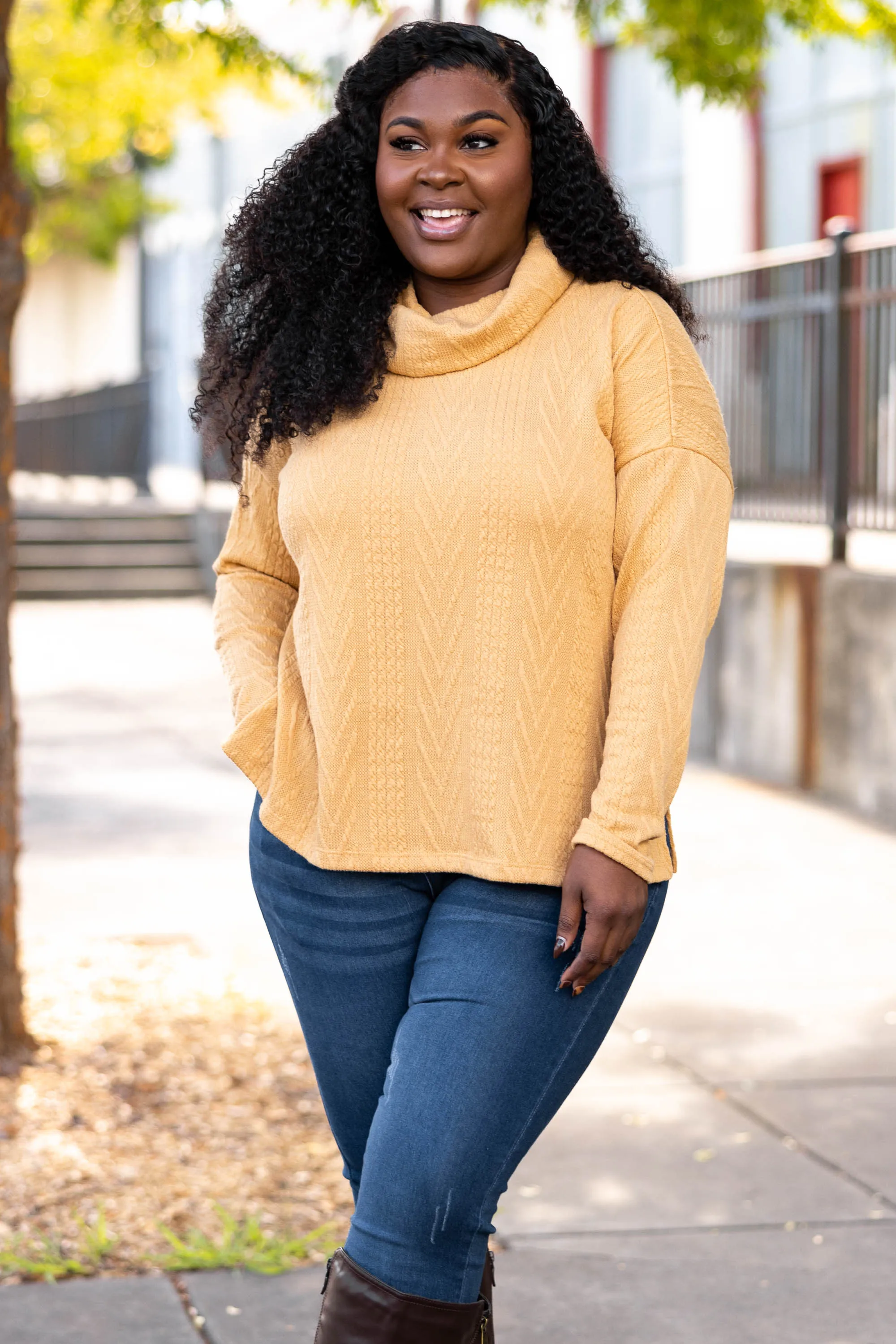 Hypnotized By The Light Top, Mustard