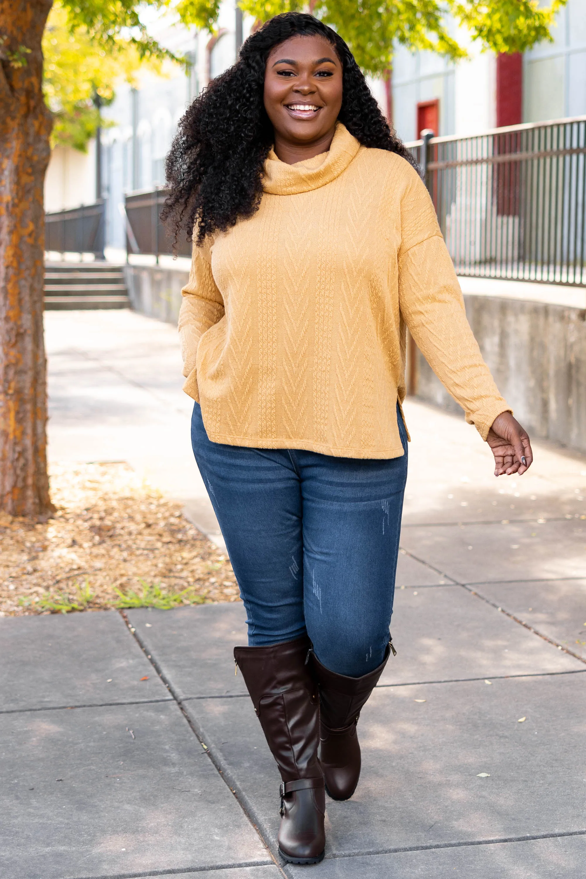 Hypnotized By The Light Top, Mustard