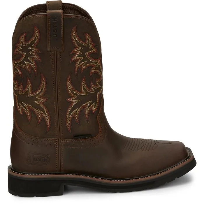 Justin Boots Men's 11" Driller Steel Toe Work Boots