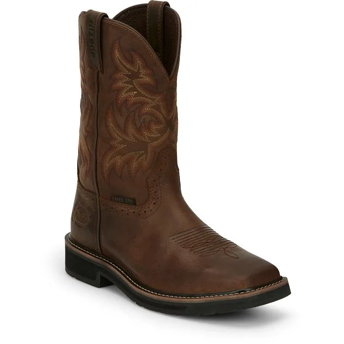 Justin Boots Men's 11" Driller Steel Toe Work Boots