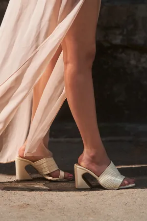 Kiko Block Heels - Butter