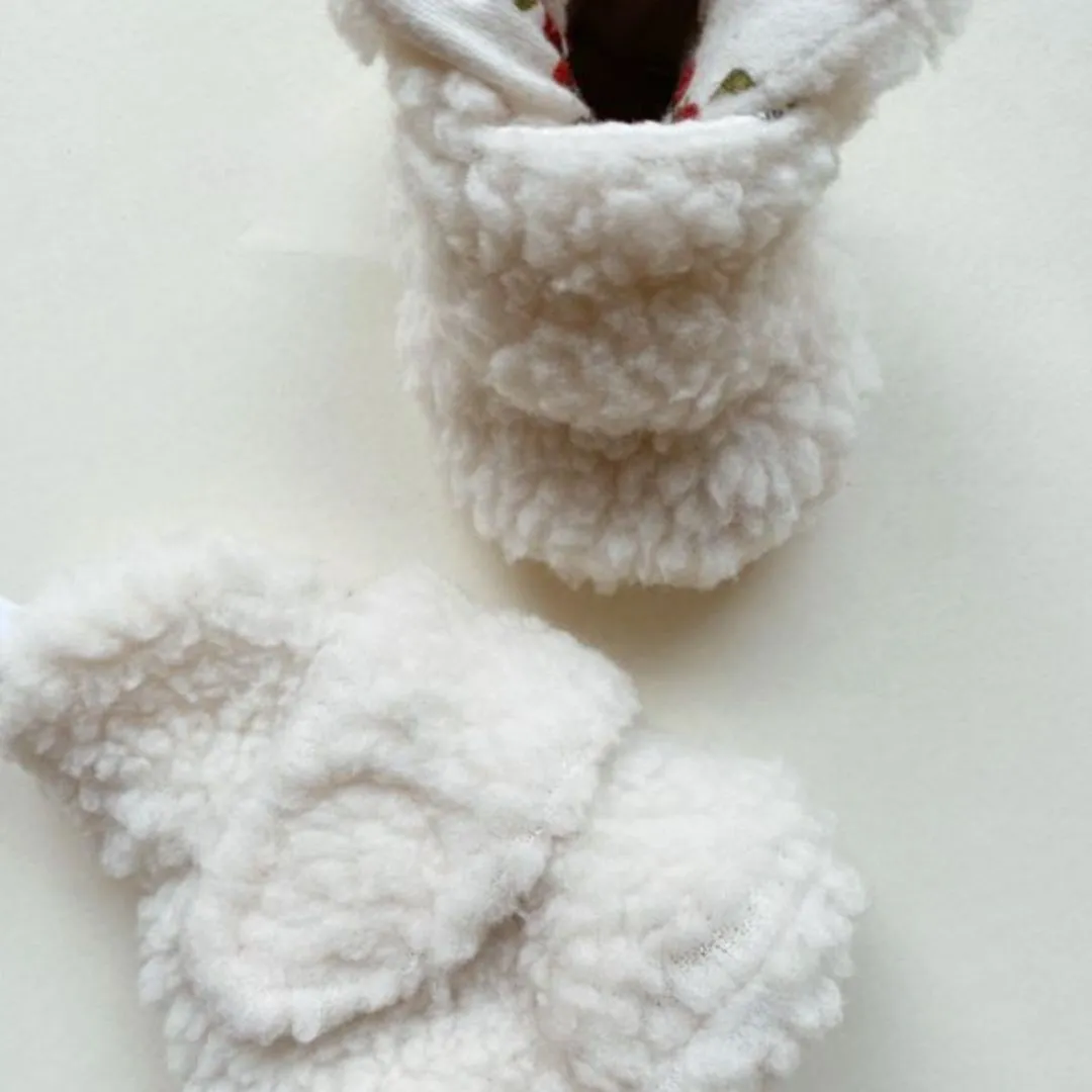 Konges Slojd - grizz teddy baby boot - cream off white 12-18M