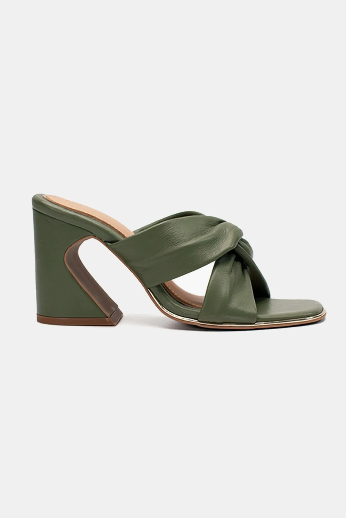 Lulu Block Heels -  Olive