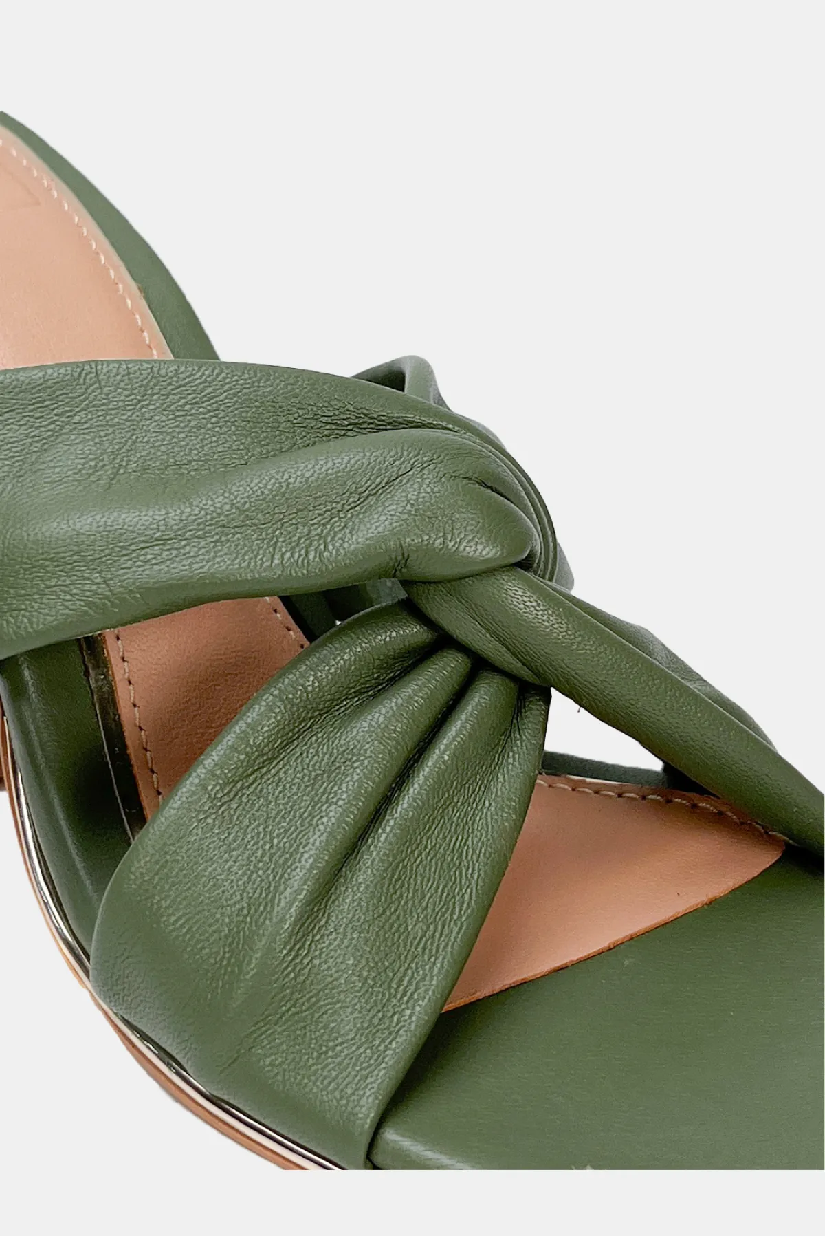 Lulu Block Heels -  Olive