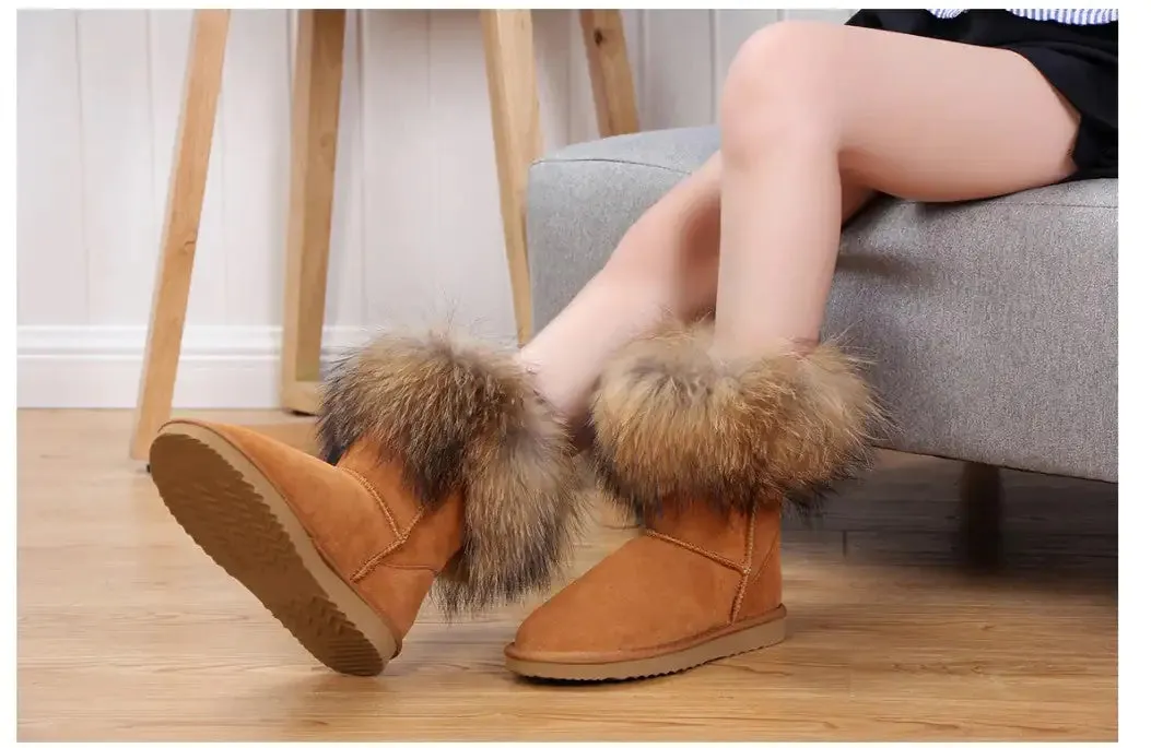 MBR Force Fox Fur Snow Boots