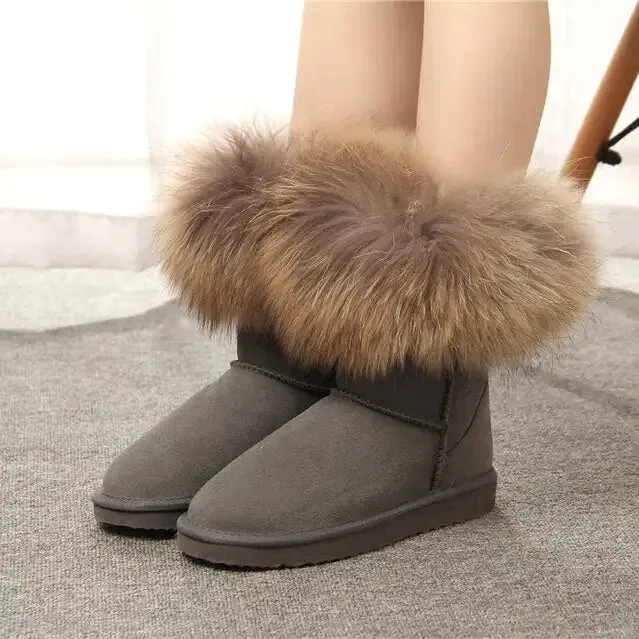 MBR Force Fox Fur Snow Boots