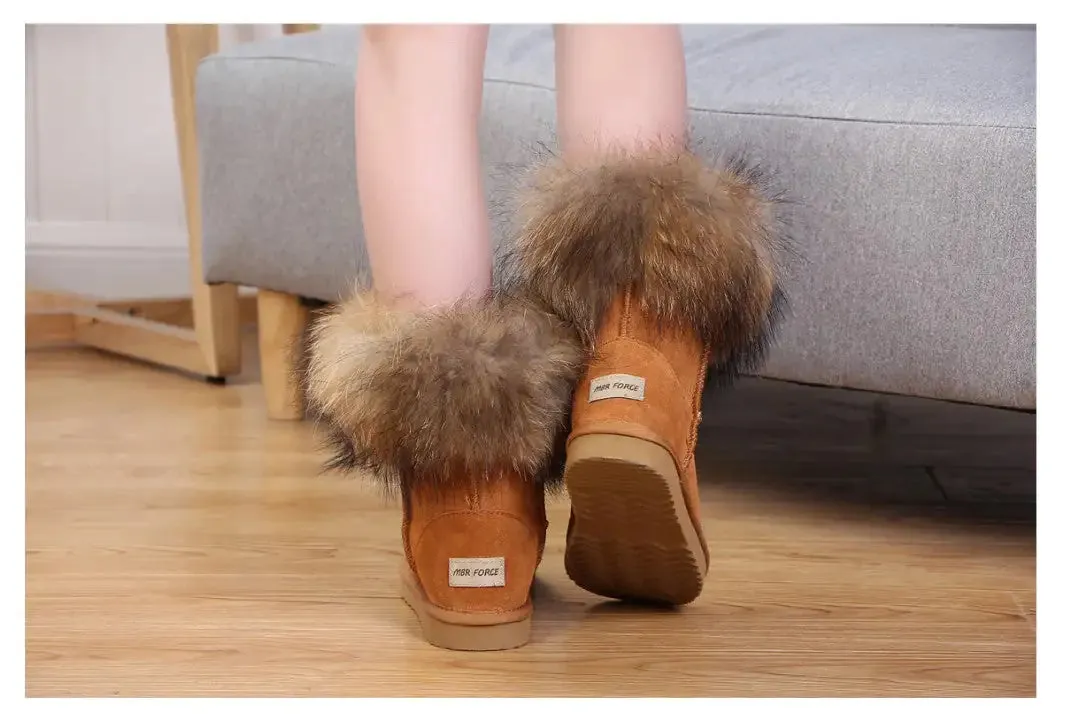 MBR Force Fox Fur Snow Boots