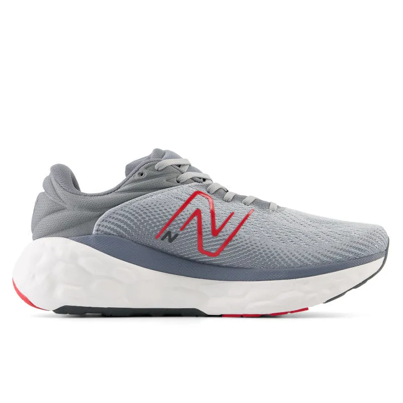 Men's 840 MORE Aluminum Grey with True Red