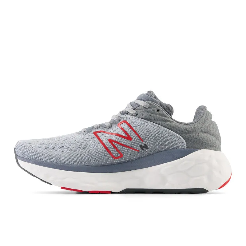 Men's 840 MORE Aluminum Grey with True Red