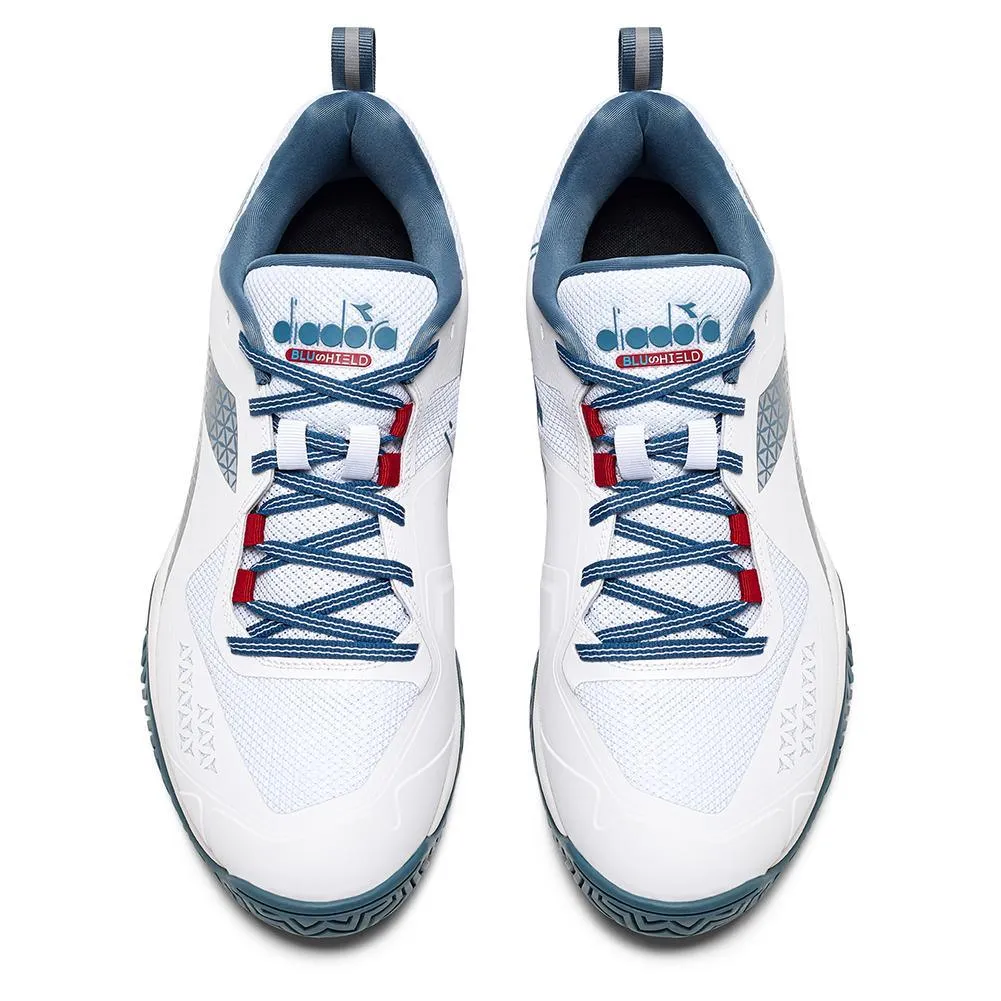 Men's Blushield Torneo 2 AG Tennis Shoes White and Oceanview