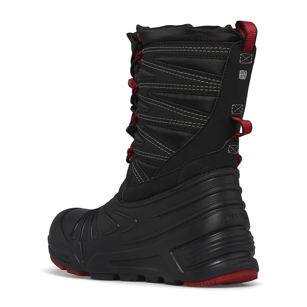 Merrell Snow Quest Lite 3.0 Waterproof Boot, Black/Grey/Red, 3 US Unisex Big Kid