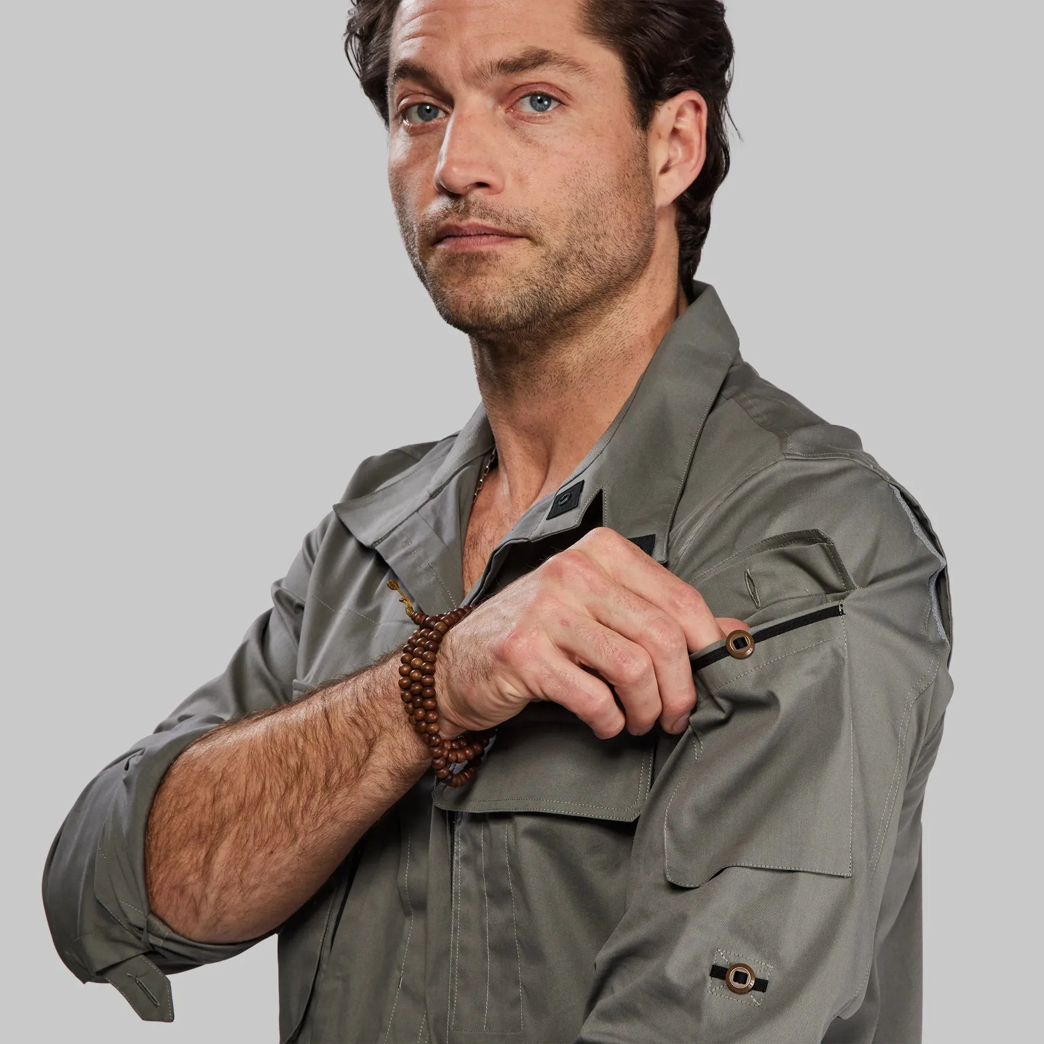 Planet Earth Shirt. Grey-Green edition