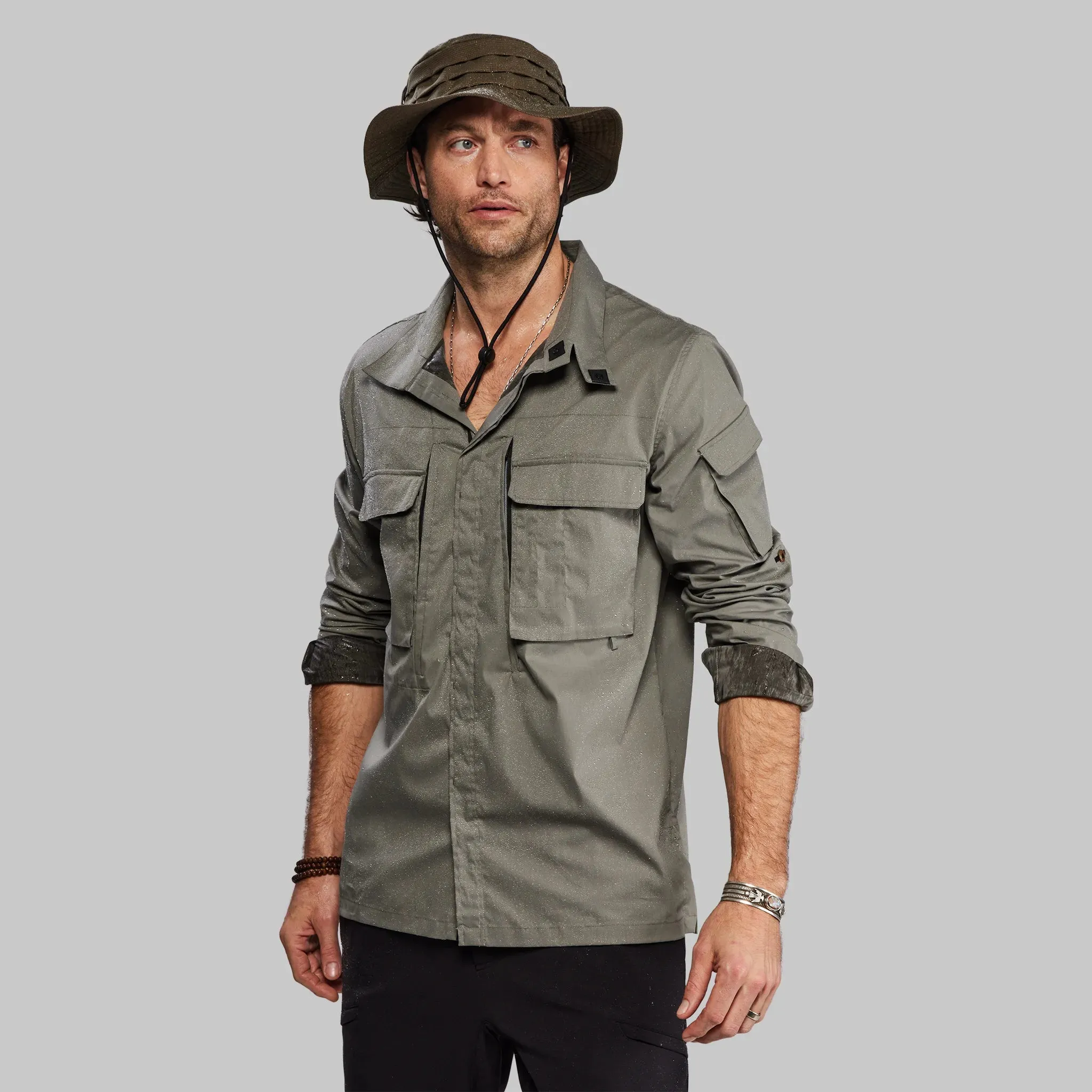 Planet Earth Shirt. Grey-Green edition