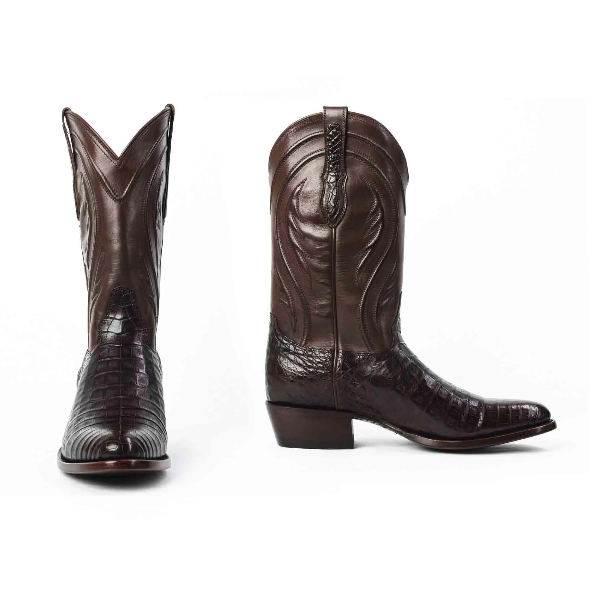 Rujo Boots Men's The Arturo Chocolate Caiman Belly Boots