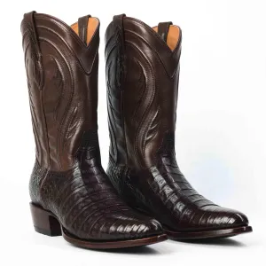 Rujo Boots Men's The Arturo Chocolate Caiman Belly Boots