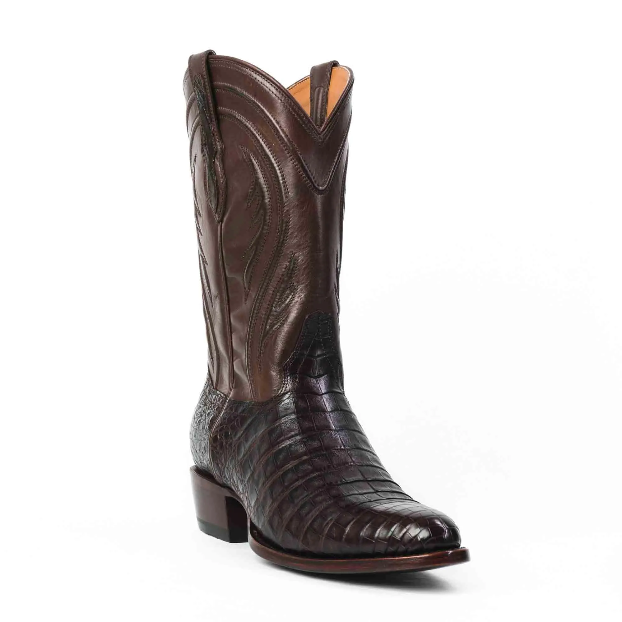 Rujo Boots Men's The Arturo Chocolate Caiman Belly Boots