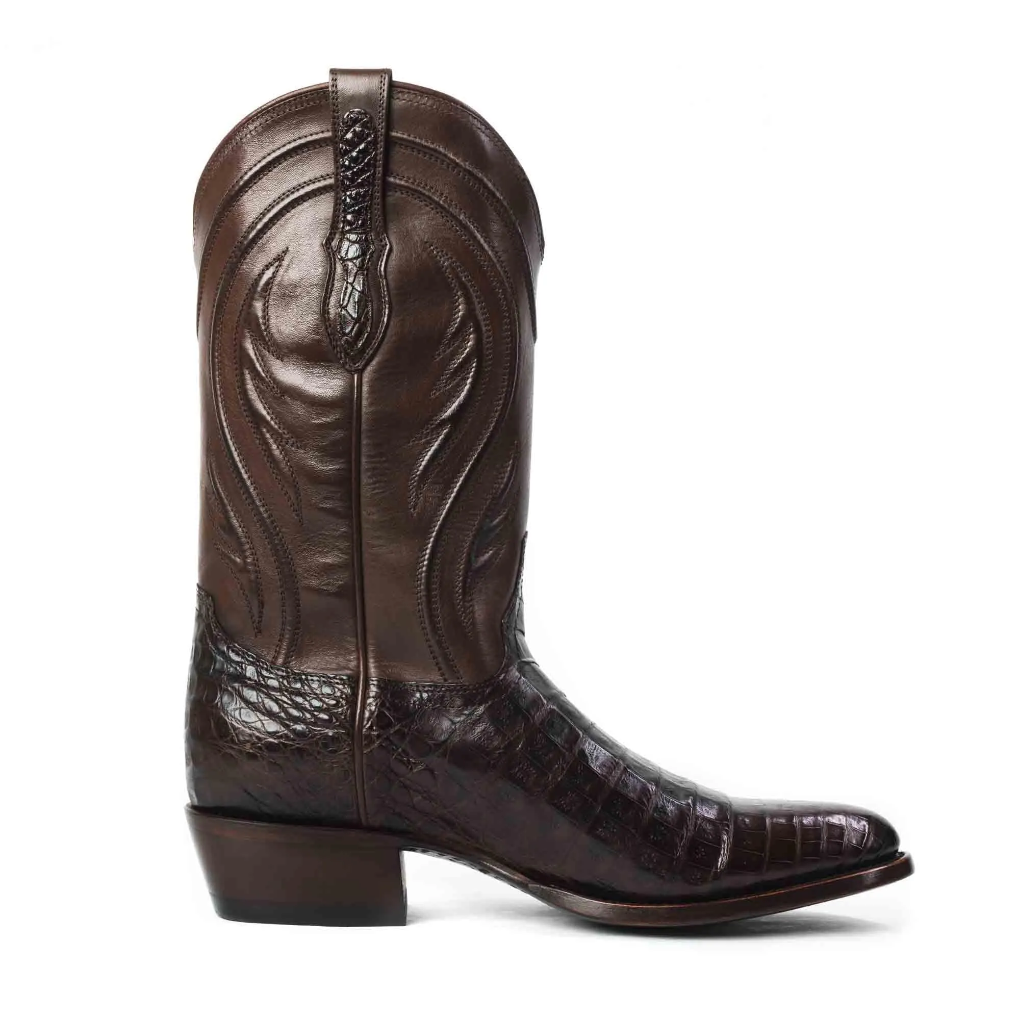Rujo Boots Men's The Arturo Chocolate Caiman Belly Boots