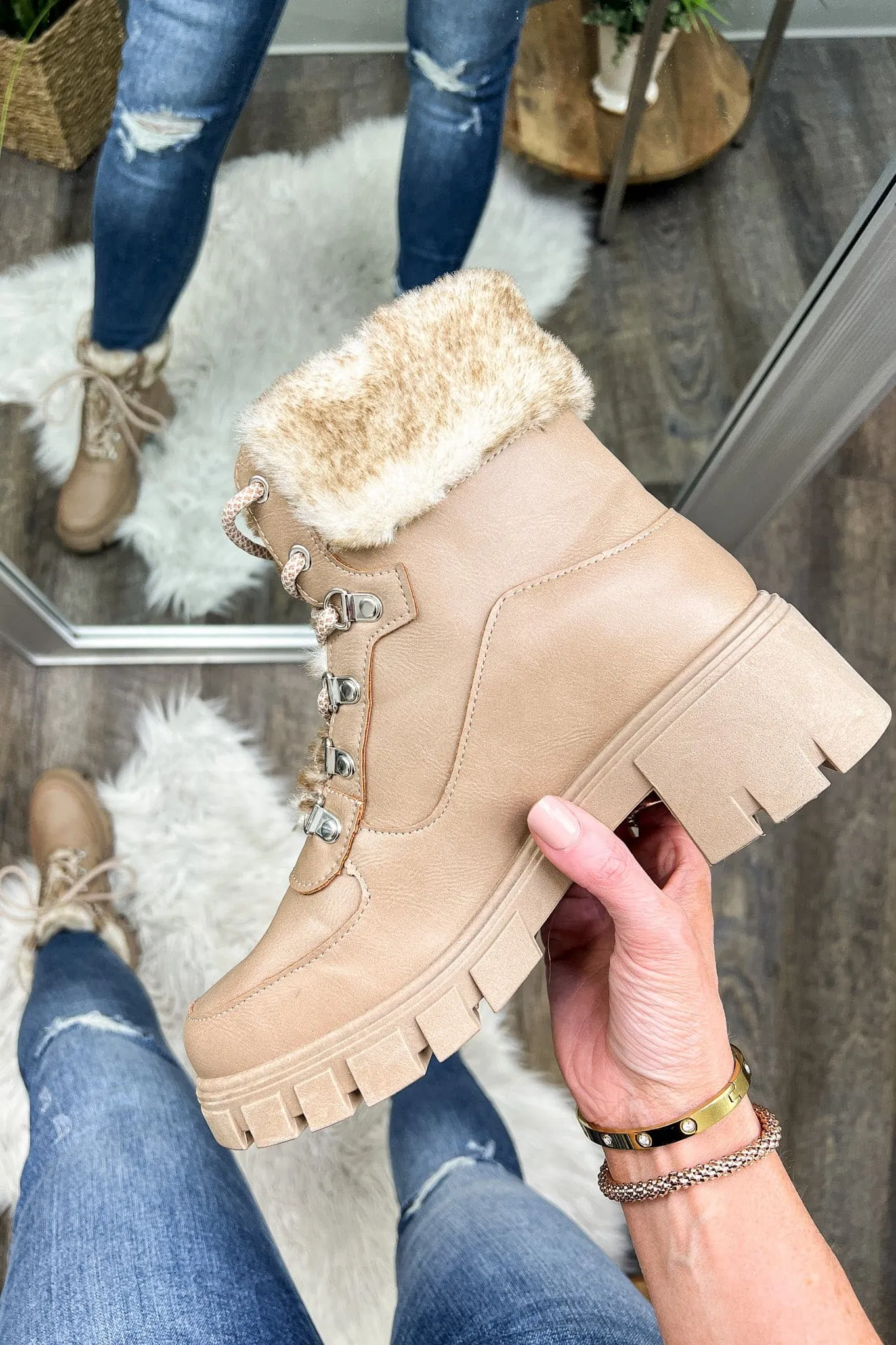 Settle into Cozy Lace Up Boots - FINAL SALE