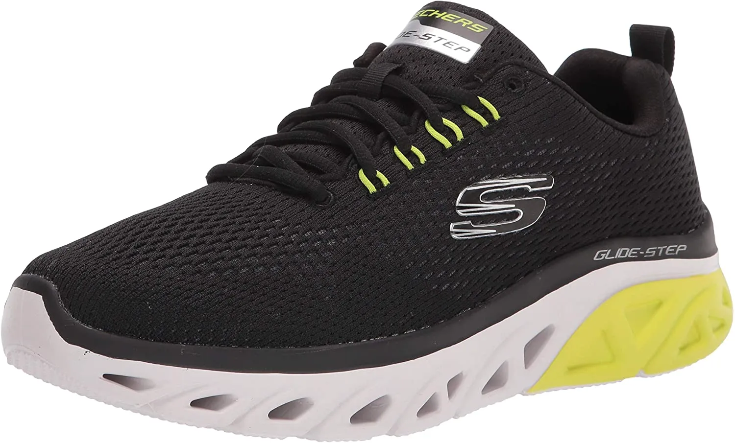 Skechers MEN'S Glide-Step Sport - Wave Heat 232270 Black/Lime
