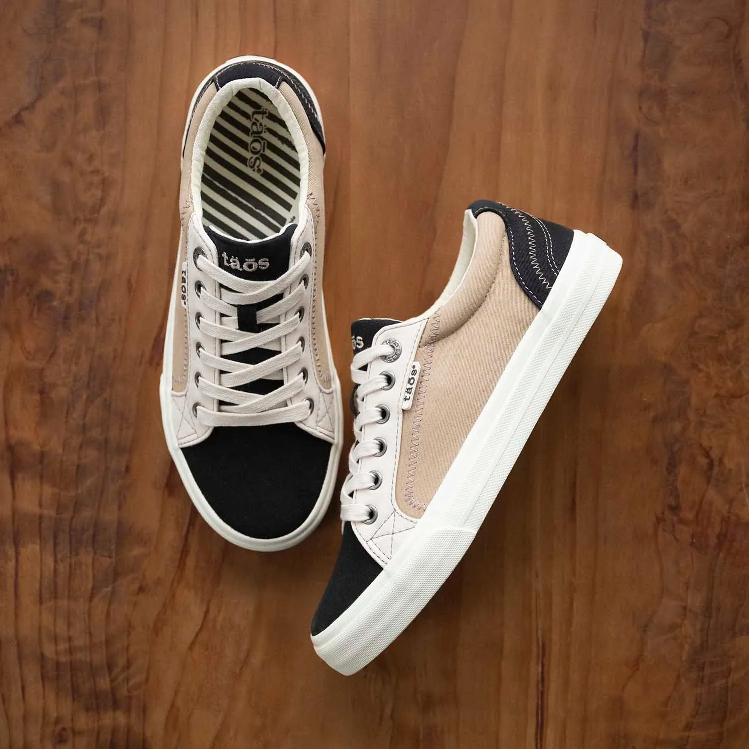 Women's Taos Plim Soul Black/Tan Multi Canvas
