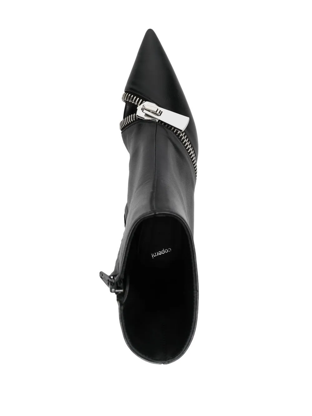 Zip Ankle Black Leather Boot