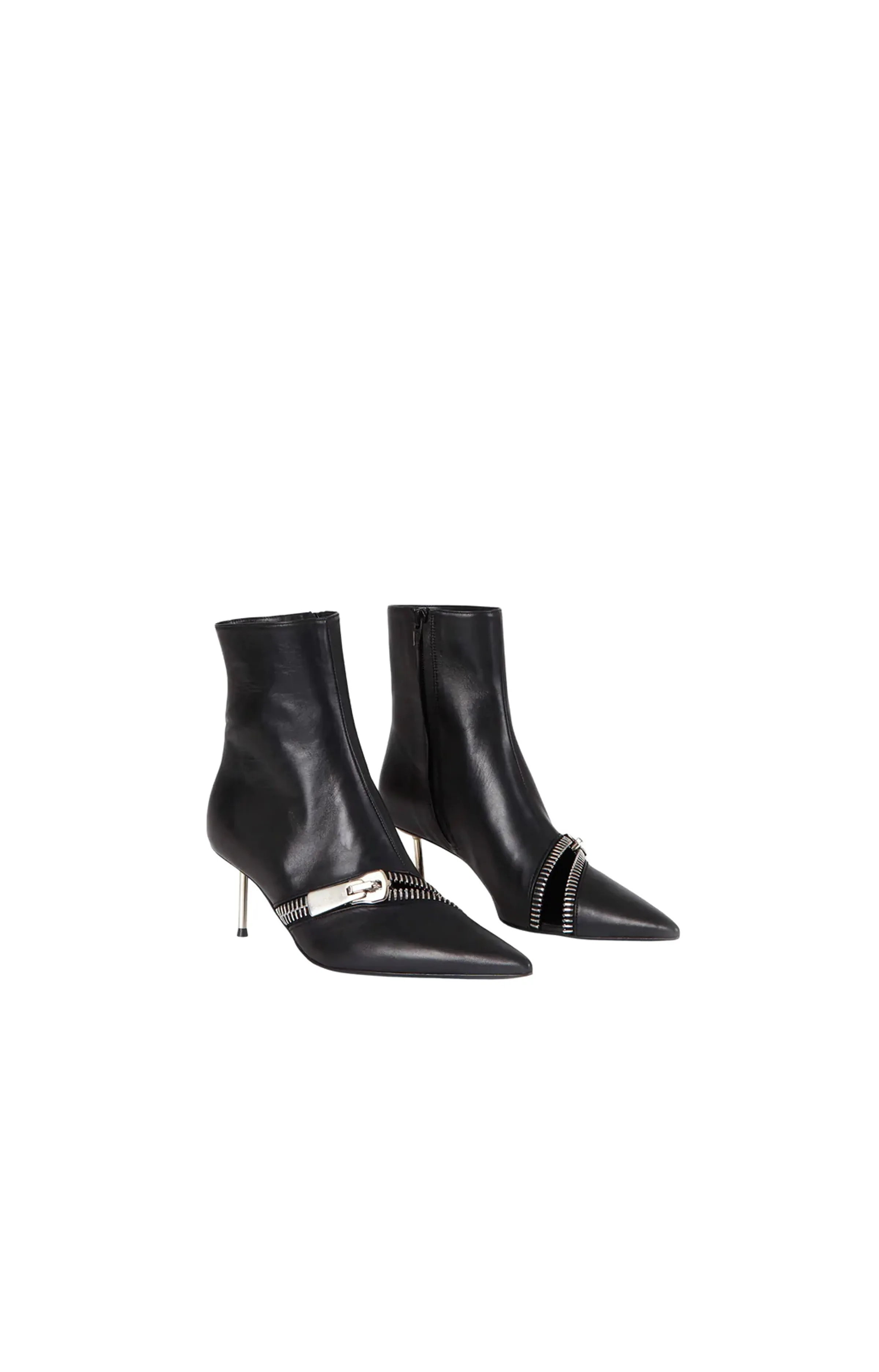 Zip Ankle Black Leather Boot